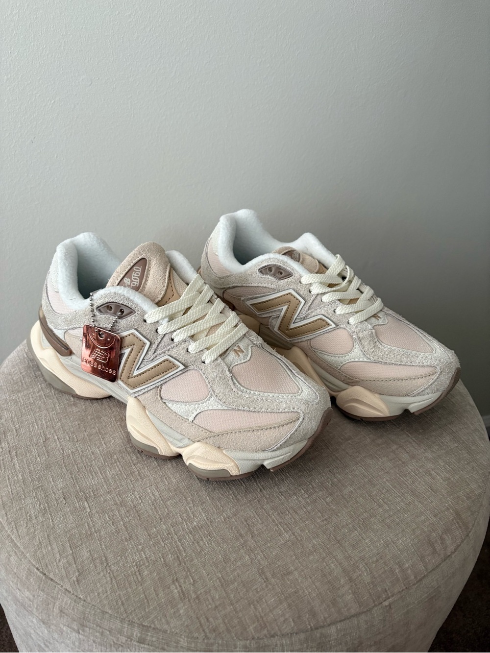 New Balance Women’s Sneakers in Cream and Blush